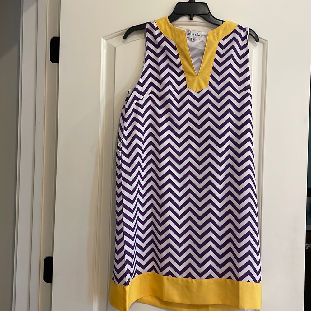 Mudpie Purple and Gold Dress